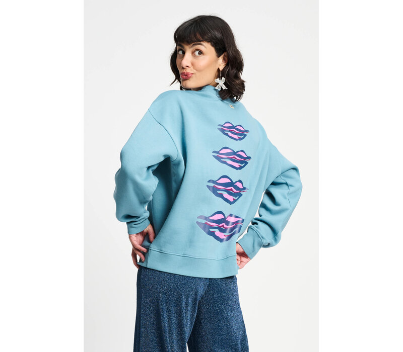 !!!SALE!!! Pom Amsterdam SWEATER - Dawn Blue