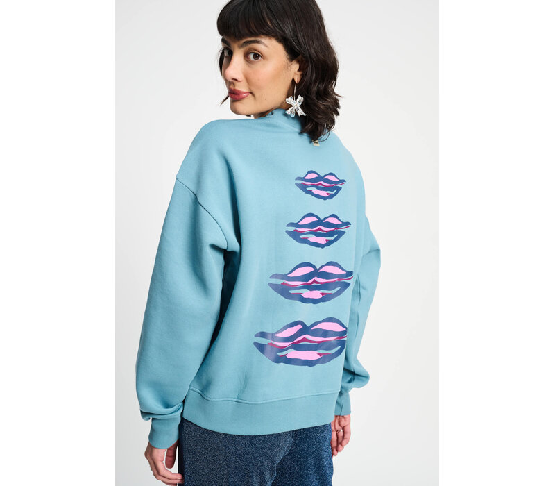 !!!SALE!!! Pom Amsterdam SWEATER - Dawn Blue