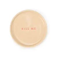 Vondels Ceramic petit four plate KISS ME camel ø8.5cm