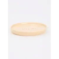 Vondels Ceramic petit four plate KISS ME camel ø8.5cm