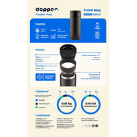 Dopper - Travel Mug - 400ml - Blazing Black