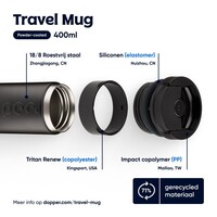 Dopper - Travel Mug - 400ml - Blazing Black