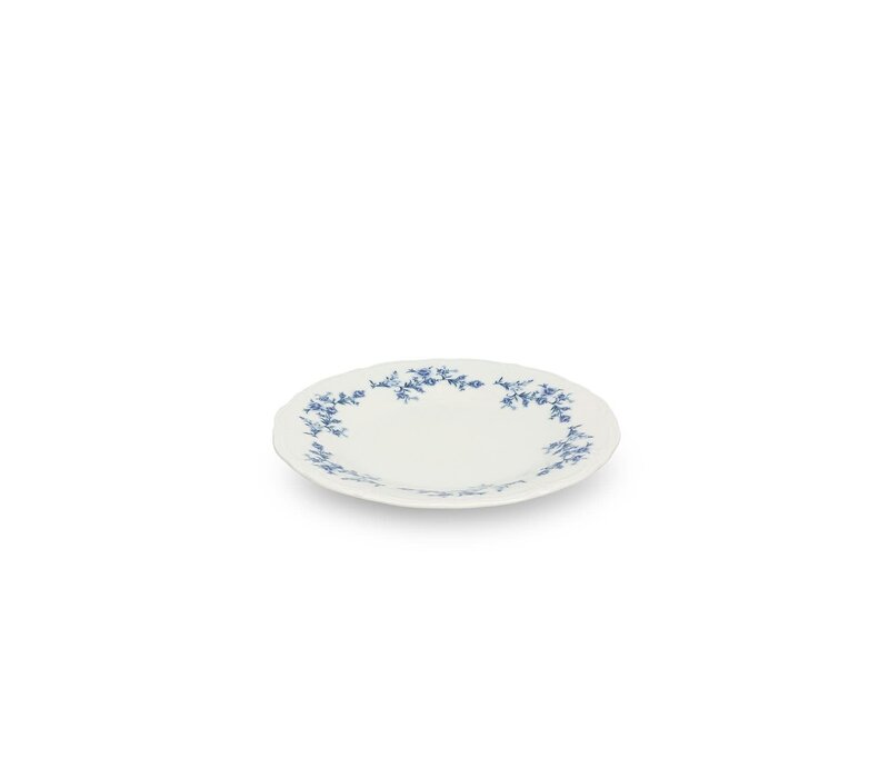 Bon Bistro - Plat bord 21cm blue flower Retro