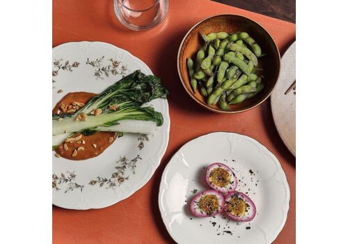 Bon Bistro - Plat Bord 21cm met Gouden Rand Retro