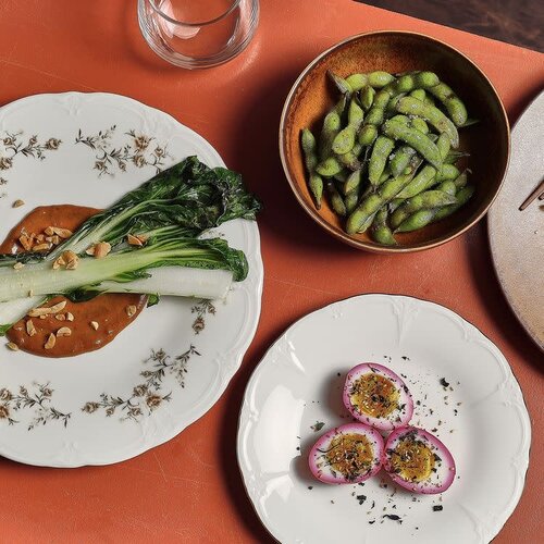 Bon Bistro - Plat Bord 21cm met Gouden Rand Retro 