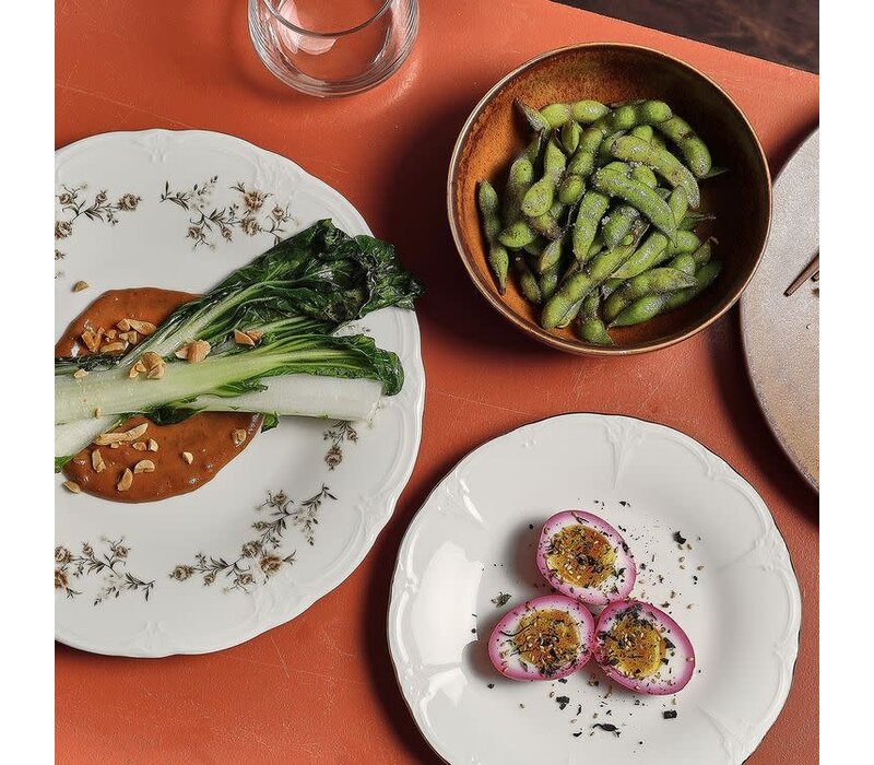 Bon Bistro - Plat Bord 21cm met Gouden Rand Retro