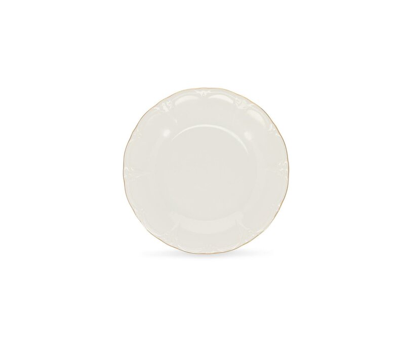 Bon Bistro - Plat Bord 21cm met Gouden Rand Retro