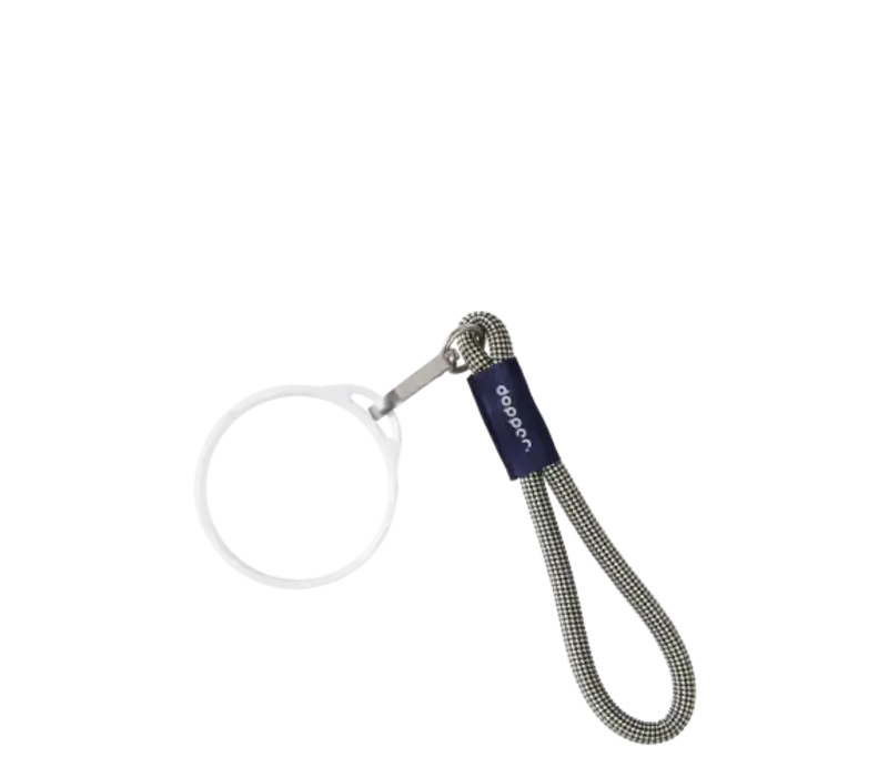 Wrist Cord - White Mug Ring - Sandy Black