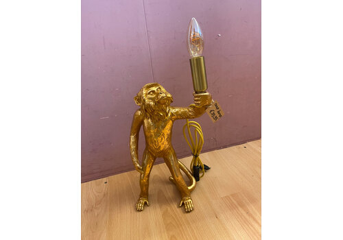 Tafellamp Aap - Goud - 38 cm