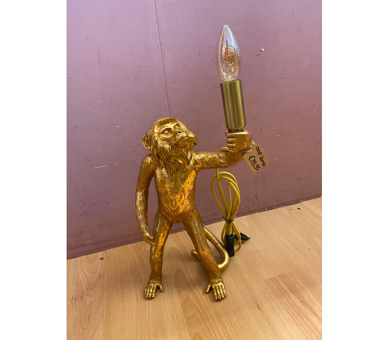 Tafellamp Aap - Goud - 38 cm