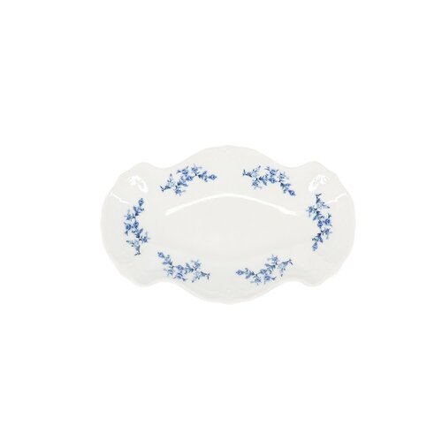 Bon Bistro - Serveerschaal 26x16 cm Blue Flower Retro 