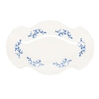 Bon Bistro - Serveerschaal 39x25cm Blue Flower Retro
