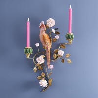 Werner Voss - Wandkandelaar - Papegaai - Handgeschilderd - 39,5 x 12 x 59 cm