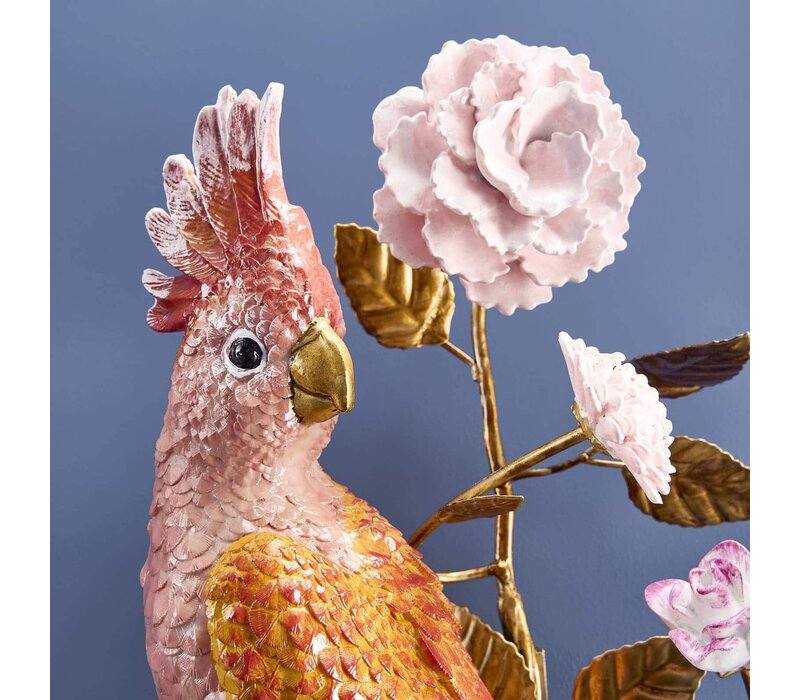 Werner Voss - Wandkandelaar - Papegaai - Handgeschilderd - 39,5 x 12 x 59 cm