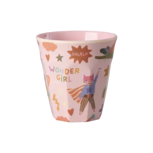 Rice Medium Melamine Cup - Roze  - Hero Print 