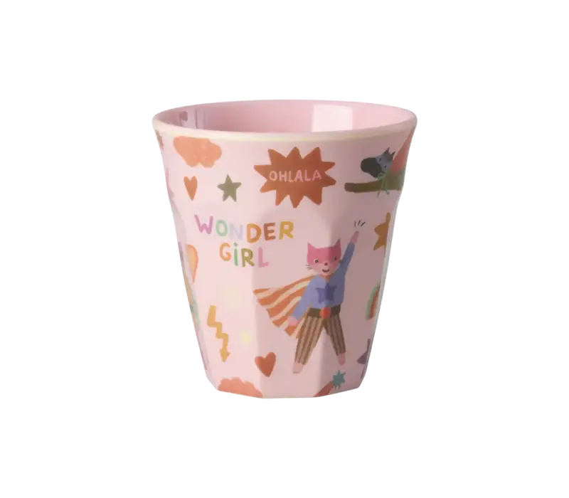 Rice Medium Melamine Cup - Roze  - Hero Print