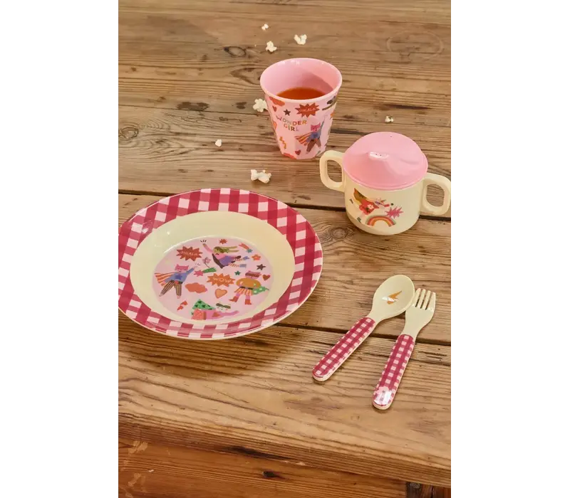 Rice Medium Melamine Cup - Roze  - Hero Print