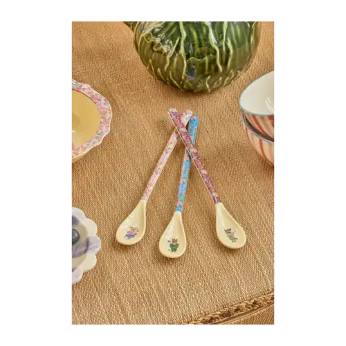Rice Melamine Latte spoon  Nathalie Lete Prints - Pink, Koala 