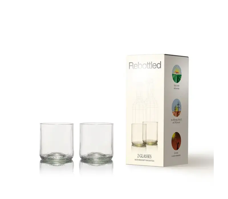 Rebottled - Tumbler 2-pack Clear (200ml)
