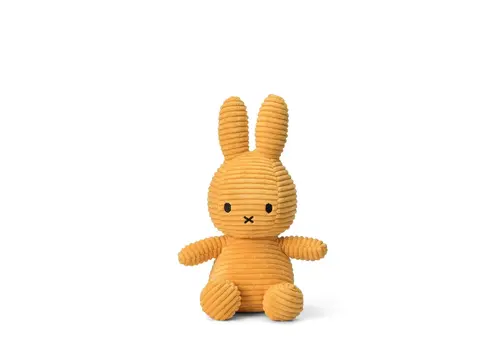 Bon Ton Toys Bon Ton Toys -  Nijntje knuffel (Miffy) ECO Corduroy - Yellow - 23cm