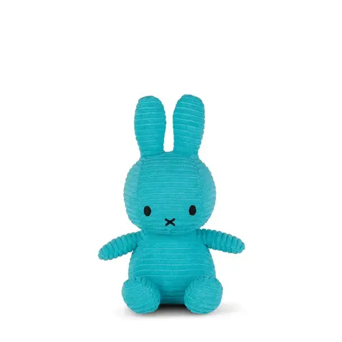 Bon Ton toys -  Nijntje knuffel (Miffy) ECO Corduroy - Teal- 23cm 