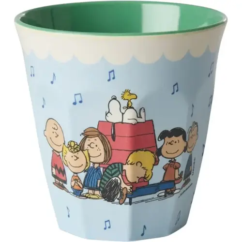 Rice Medium Melamine Cup - Soft Blue- Snoopy 