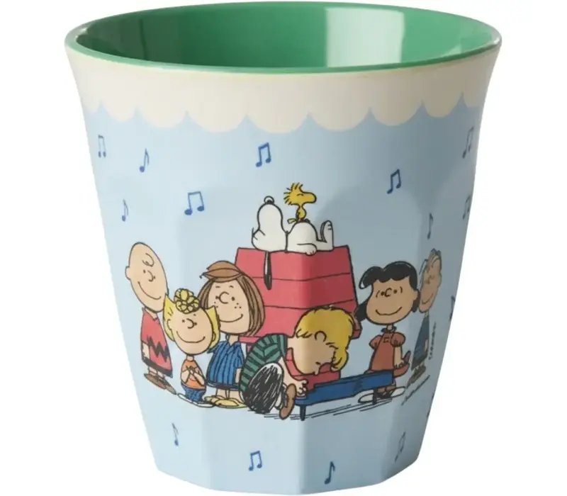 Rice Medium Melamine Cup - Soft Blue- Snoopy