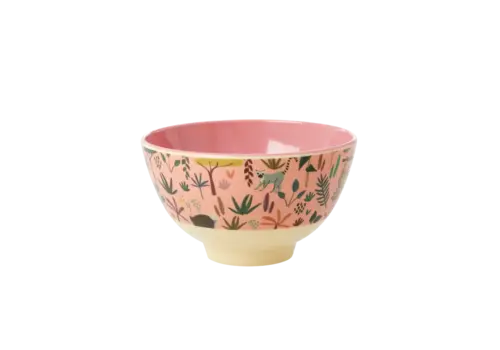 Rice by Rice Small Bowl - Coral - Jungle animals - 300 ml