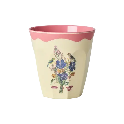 Rice Medium Melamine Cup - Neon pink- Nathalie Lete 