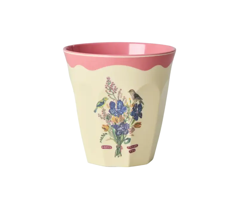 Rice Medium Melamine Cup - Neon pink- Nathalie Lete
