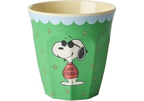 Rice by Rice Rice Medium Melamine Cup - Green- Snoopy