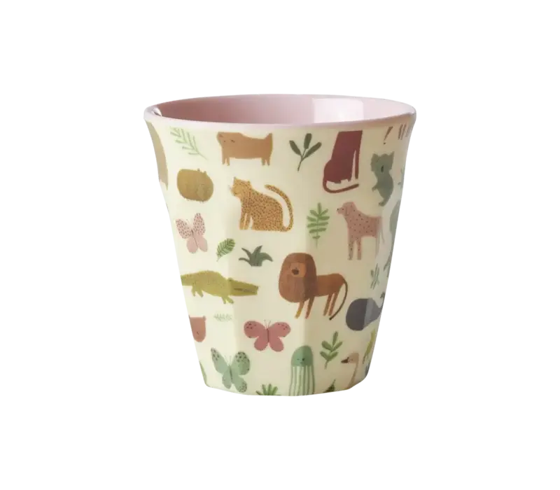 Rice Medium Melamine Cup - Roze  - Sweet Jungle