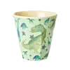 Rice by Rice Rice Medium Melamine Cup - Groen  - Dino