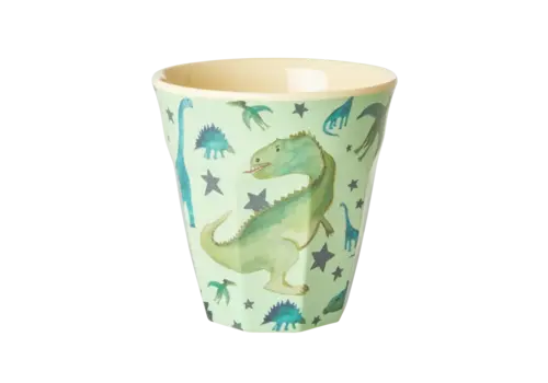 Rice by Rice Rice Medium Melamine Cup - Groen  - Dino