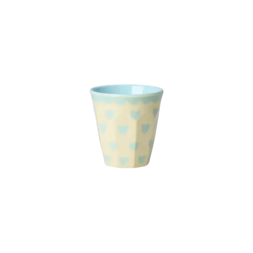 Rice Melamine espresso cup -   blauw - Favorite Hearts Prints 
