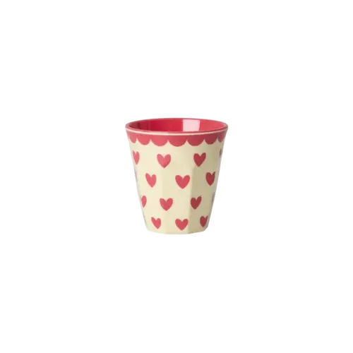 Rice Melamine espresso cup -  Rood - Favorite Hearts Prints 