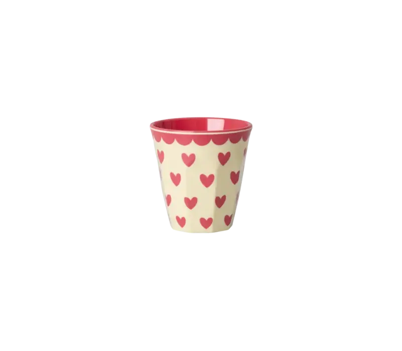 Rice Melamine espresso cup -  Rood - Favorite Hearts Prints