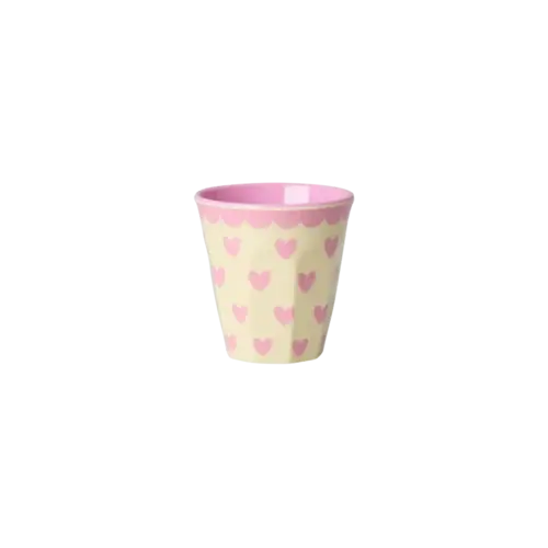 Rice Melamine espresso cup -  Roze - Favorite Hearts Prints 