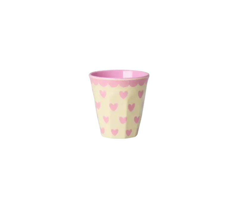 Rice Melamine espresso cup -  Roze - Favorite Hearts Prints