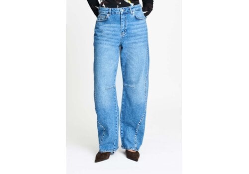 Pom Amsterdam Pom Amsterdam JEANS - Jacky Studs Mid Blue