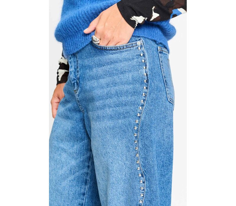 Pom Amsterdam JEANS - Jacky Studs Mid Blue