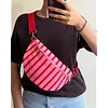 Wauw Fashion Wauw - Crossbody Tas  Belle  - Stripe Roze, Rood