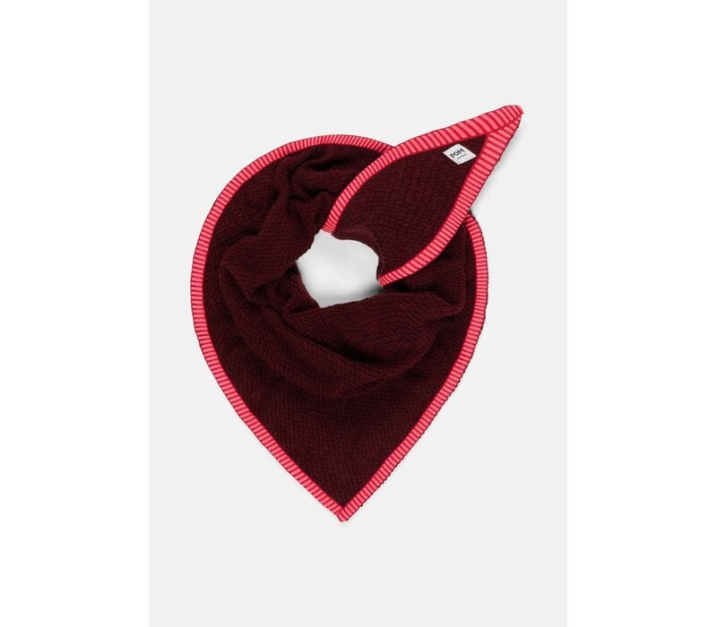 Pom Amsterdam SHAWL - Hero Burgundy Red