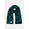 Pom Amsterdam Pom Amsterdam SHAWL - Lou Animal Teal Green