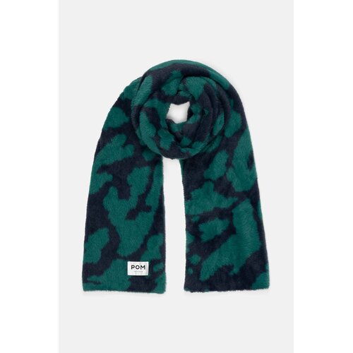 Pom Amsterdam SHAWL - Lou Animal Teal Green 