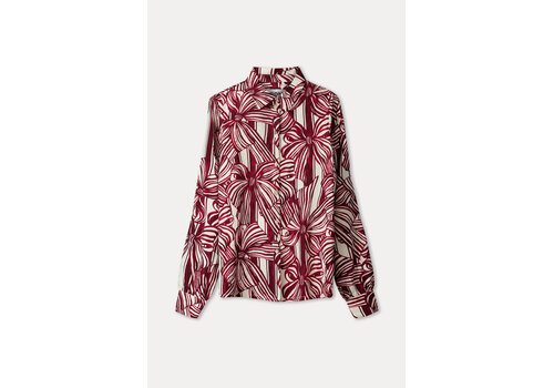 Pom Amsterdam Pom Amsterdam BLOUSE - Mila Ribbon Red