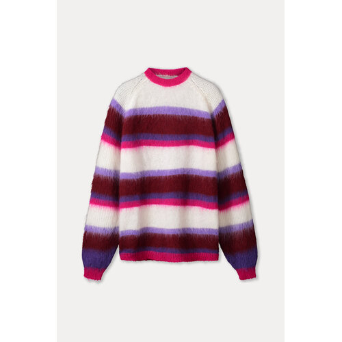 Pom Amsterdam PULLOVER - Faye Striped Red 