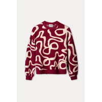 Pom Amsterdam PULLOVER - Frida Bow Burgundy Red