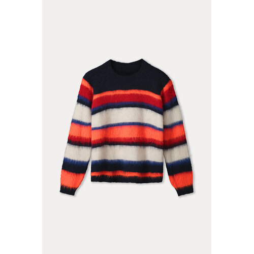 Pom Amsterdam PULLOVER - Faye Striped Blue 