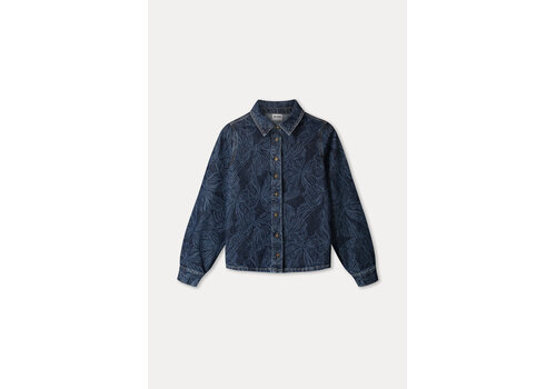 Pom Amsterdam Pom Amsterdam BLOUSE - Yara Bows Mid Blue